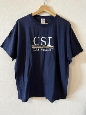 Y2K CSI Las Vegas CSI Men SZ L Black T-Shirt